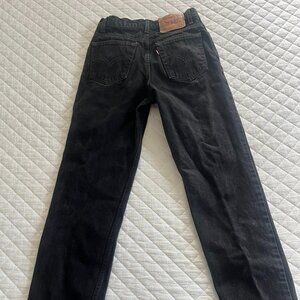 Vintage Levi's 512, black, high-rise straight leg jeans